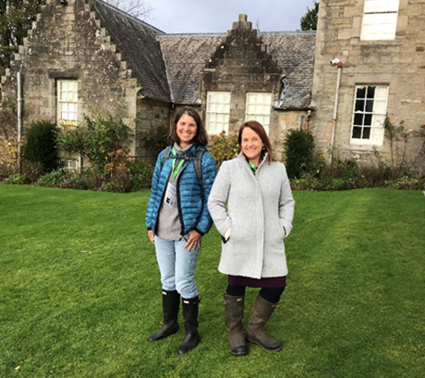 Tanya, left, at a Clean Air Task Force event during COP at Blair Estate.